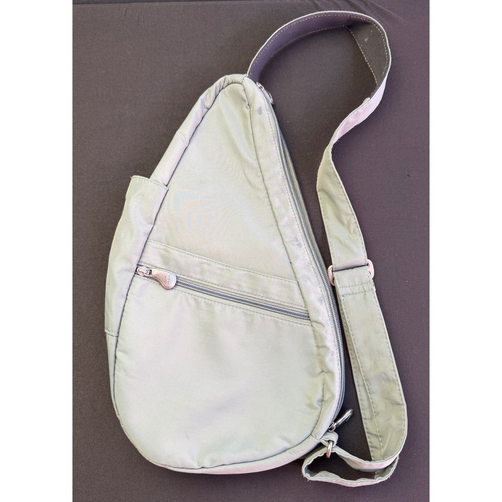 AmeriBag Healthy Back Bag S Sage Green Nylon Crossbody Sling Ergonomic Travel